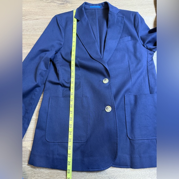 J. McLaughlin Merona Linen Tencel Cotton Blend Blazer Jacket Navy Size 10 - Picture 12 of 12